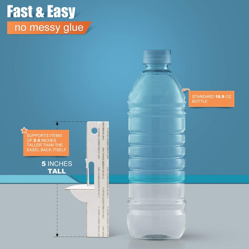 لينيكو حامل خلفي لاصق ذاتي الجناح من لاينكو، أرشيفي وخالٍ من الأحماض، لعرض اللافتات والصور والكتيبات والملصقات والأعمال الفنية والحرف اليدوية (5 بوصات، عبوة من 25 قطعة، أبيض) - Image 5